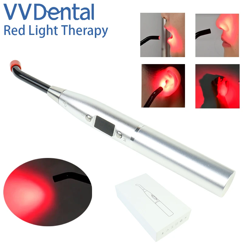 VVDental 2024 NEW Red Light Therapy Machine for Cold Sore and Canker Sore Treatment Infrared Red Light Therapy Device Stainless