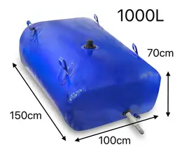 Garden Irrigation 1000L/264gal Water Bag Storage Container Foldable Portable Water Tank Large Capacity Soft Water Bag