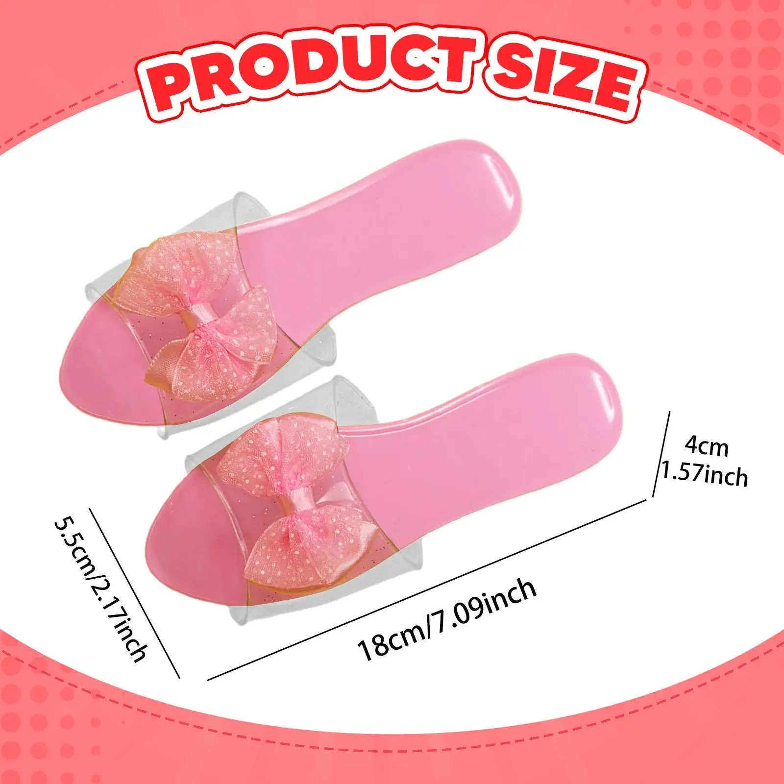 

Jelly Sandals for Girls Princess Dress Up Shoes Plastic Slip on Heels for Children Dance Party Performance