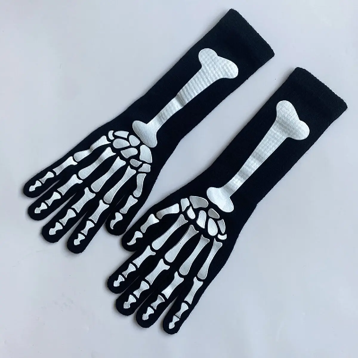 Halloween Skeleton Gloves Dark Wind Convex Design Ghost Festival Costume Accessories Skeleton Theme Handwear for Parties