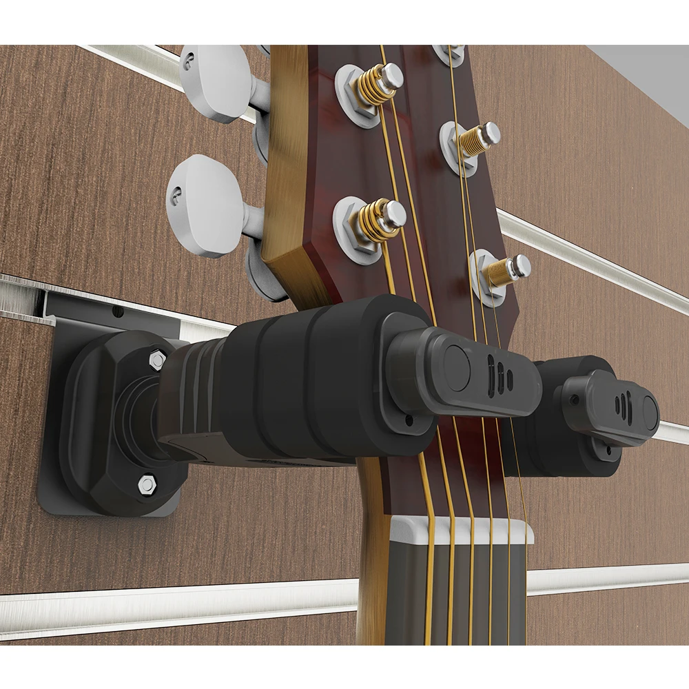 GALUX GH-110M Auto Lock Guitar Hanger Hook Holder Slat Wall Mountable for Acoustic Folk Classic Electric Guitar Bass Mandolin