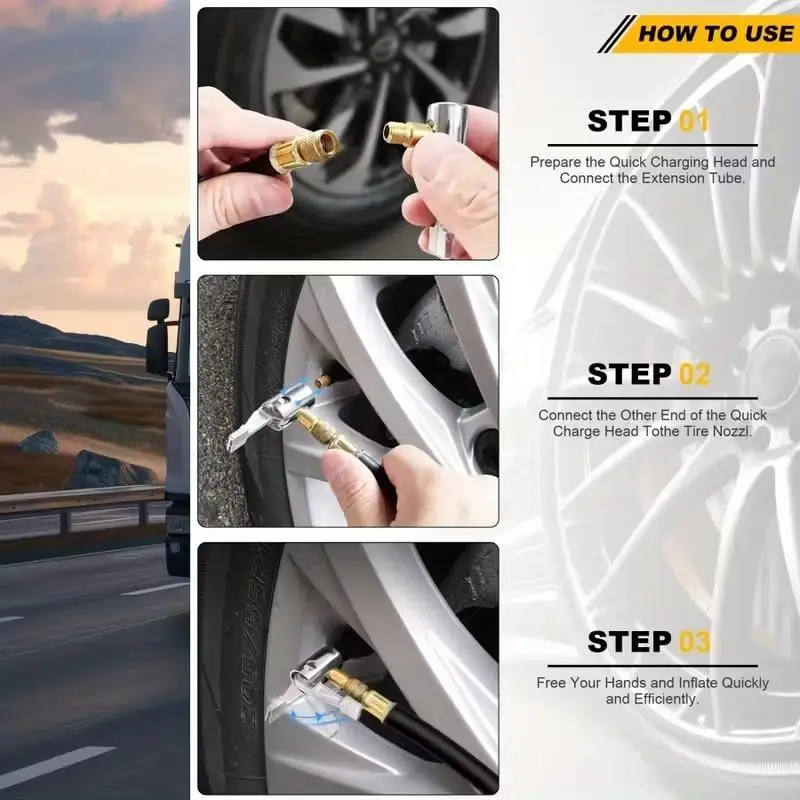 Portable Inflatable Pump Connector for Car Tire Ai