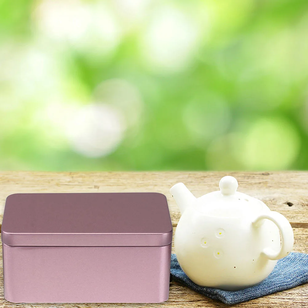 

Large Capacity Lidded Box Household Storage Holder Business Tea Wrapping Rectangular Tinplate Container Dustproof Tea Organizer