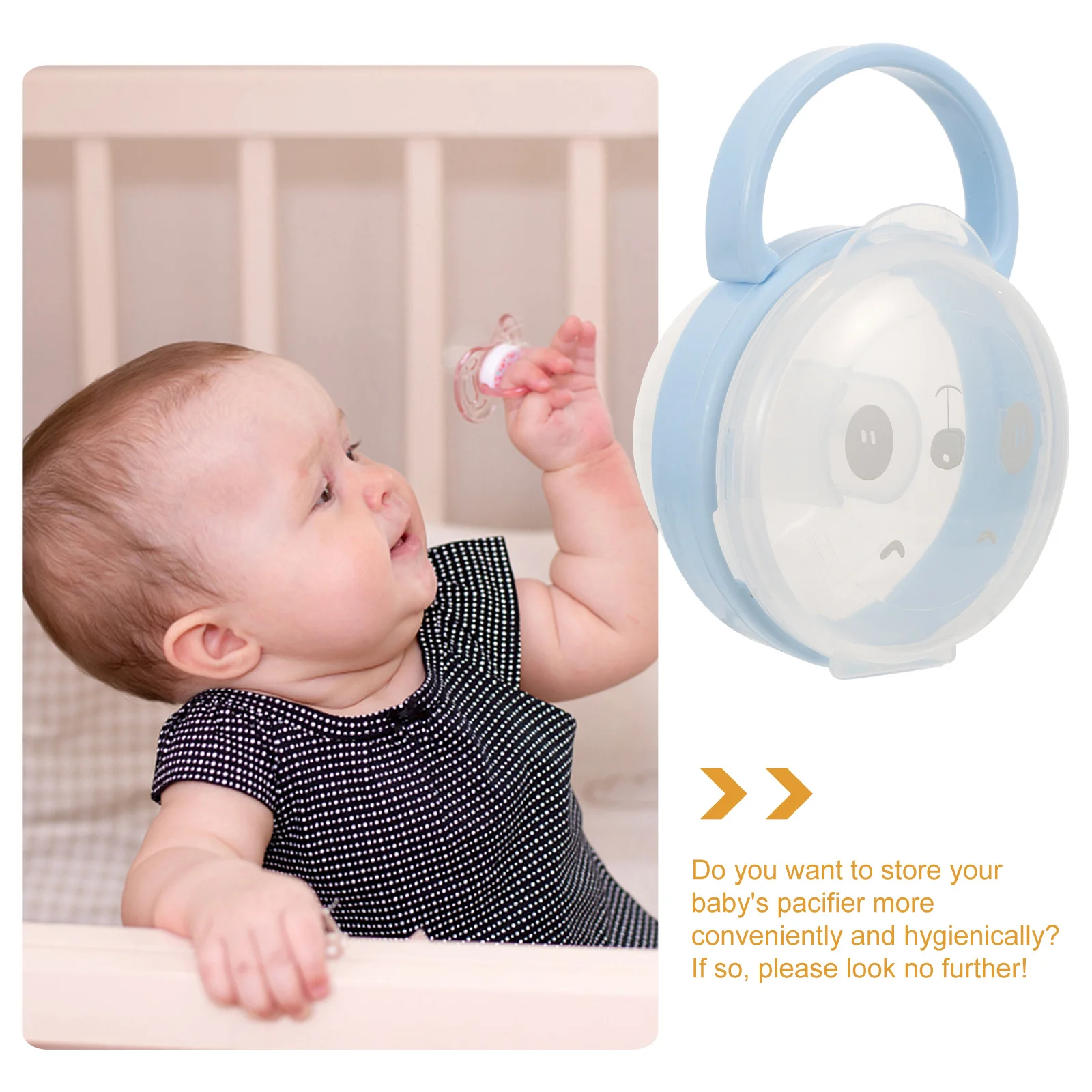 

3Pcs Pacifier Storage Box Strong Build Not Easy to Break Carry Everywhere with Handle Travel-Friendly Pacifier Protective Case