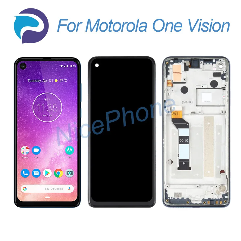 

for Motorola One Vision LCD Screen + Touch Digitizer Display 2520*1080 XT1970-1, XT1970-2 Moto One Vision LCD Screen display