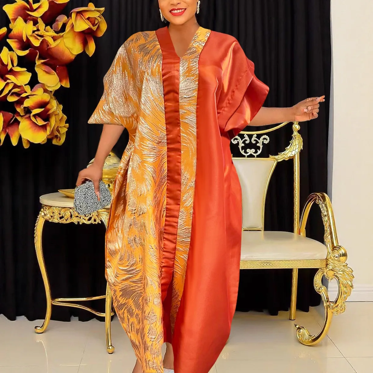 فساتين أفريقية للنساء مقاس كبير ملابس أفريقيا Dashiki أنقرة ملابس قفطان مسلم حفل زفاف فساتين طويلة ماكسي #3