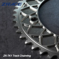 ZRACE ZR-TK1 Cycling Track Chainring Aluminum 46T 47T 49T 50T Track Bikes Gear Chainring BCD144 Chainwheel Bicycle Parts