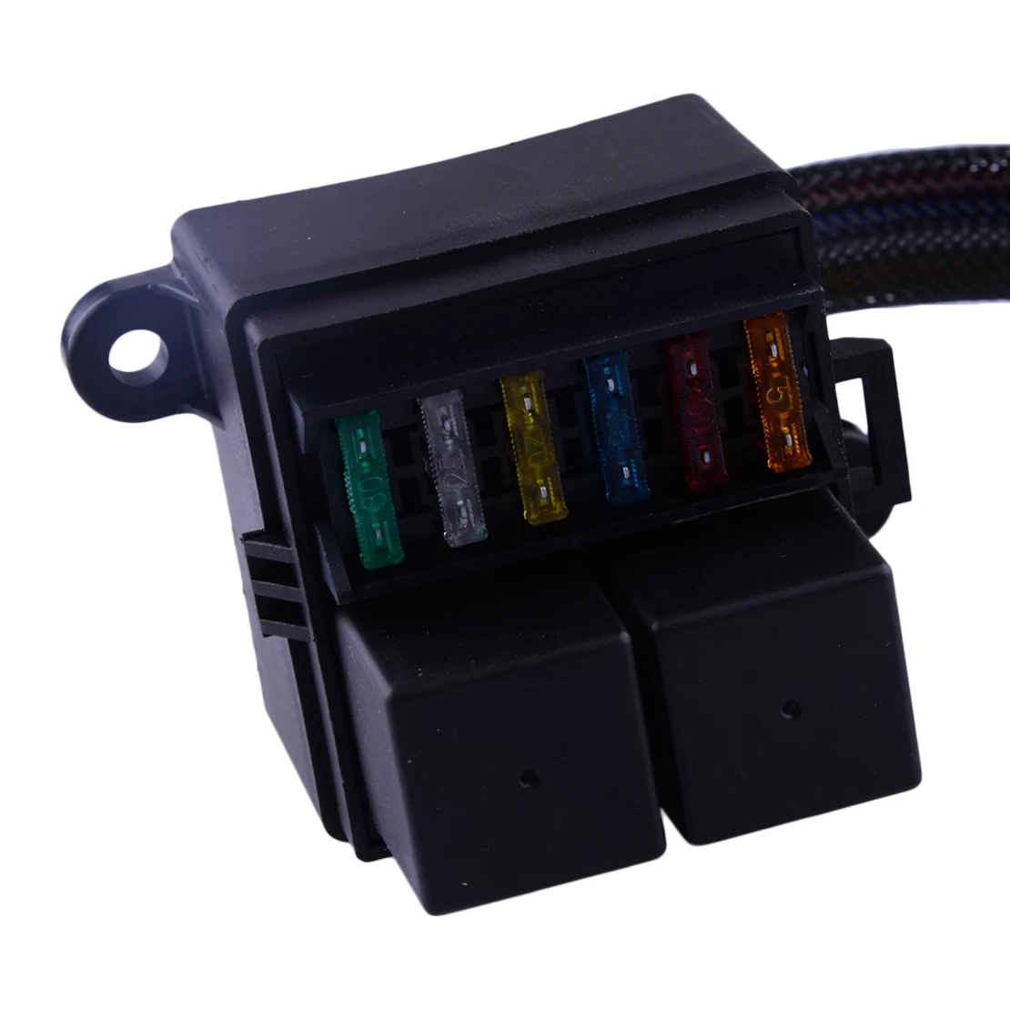 Pre-Wired Fuse Relay Holder Box Block & 80A Relay & 6 Fuses for Car Truck RV Camper Marine Boat Automotive IP65 12V