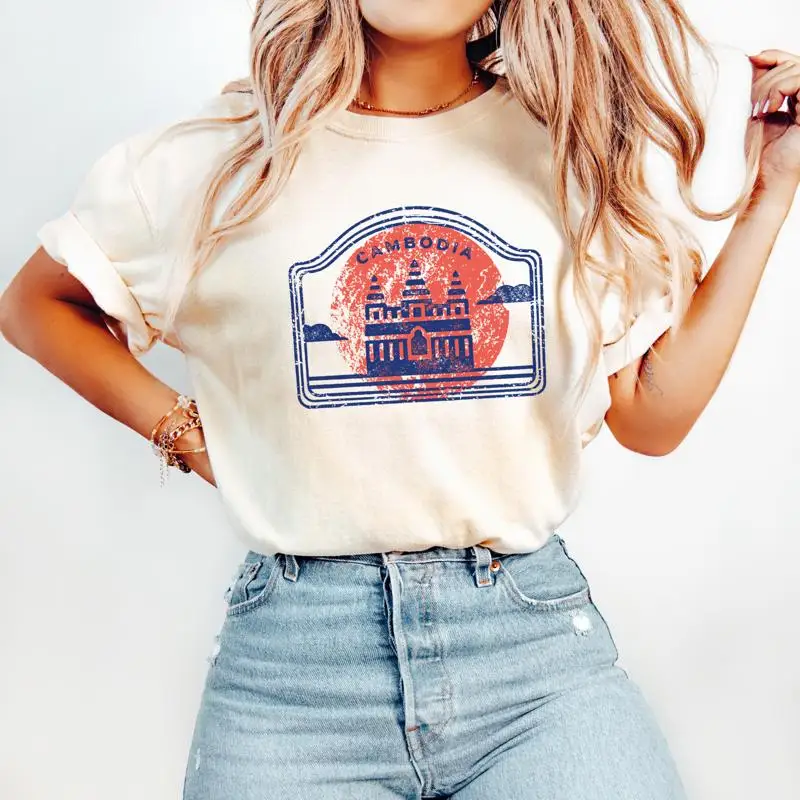 Cambodia T Shirt Travel Souvenir Cambodian Pride Summer Vacation