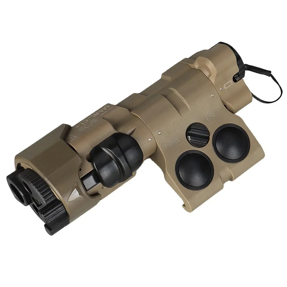 Waterproof Hunter Light with Red Laser Handheld Light Emitting Diode Light Tactical Flashlight