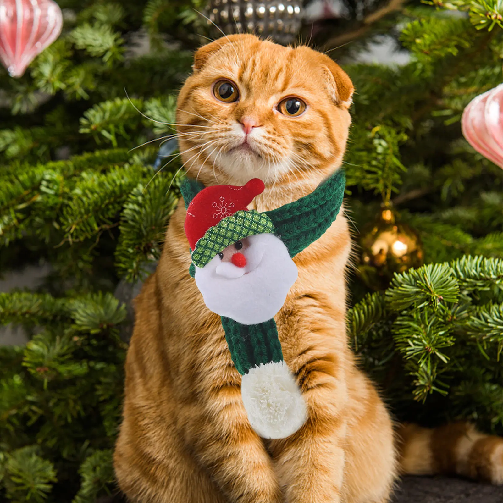 

Christmas Pet Scarf For Dogs Cats Knitted Holiday Decorative Warm Soft Comfortable Xmas Cat Dog Clothing Accessory