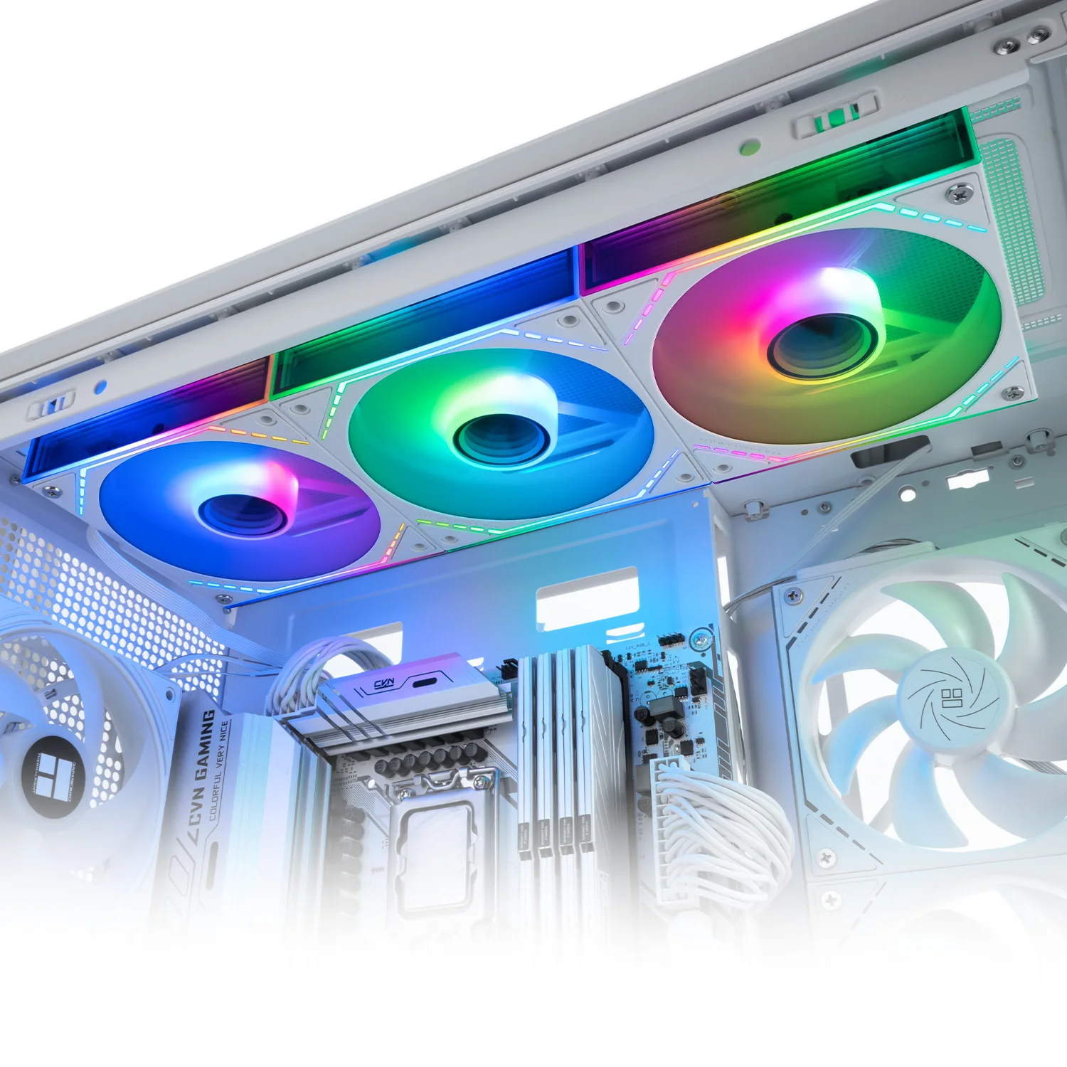 Thermalright TL-M12QW-S X3 Computer Case Fan, 3-IN-1 ARGB 120mm PC Case Fan/Daisy Chain/Interlocking/Infinity Mirror/Silent/PWM