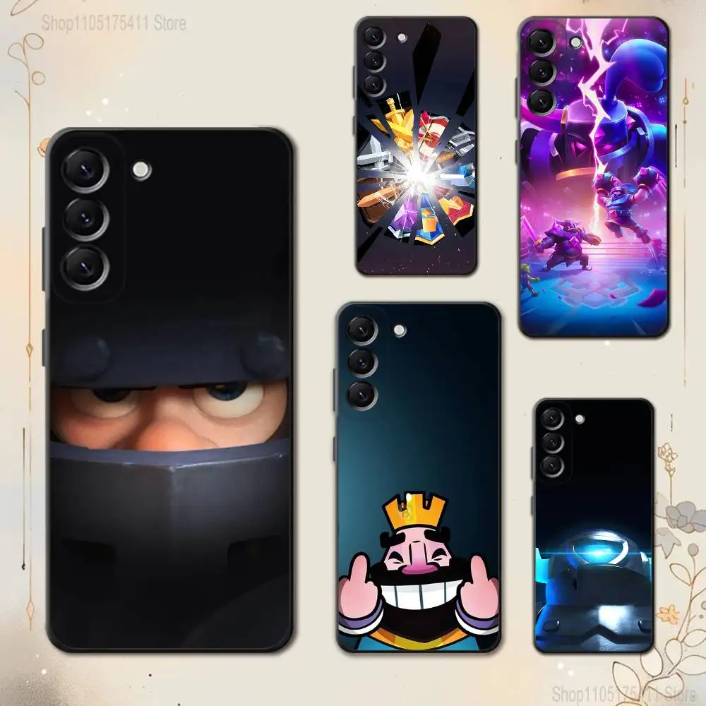 Чехол для телефона C-Clash R-Royale для Samsung Galaxy A 73,72,51,53,52,71,22,5G, Note, J7,8,9 Мягкий черный чехол