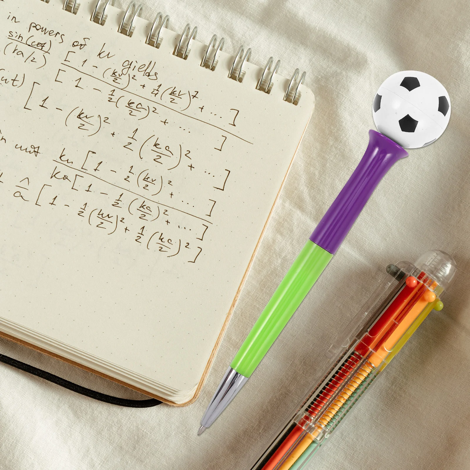 

10 Pcs Football Pen Ballpoint Cartoon Creative Stationery Writing Plastic Multicolor Pens Kawaii Party Favors Child