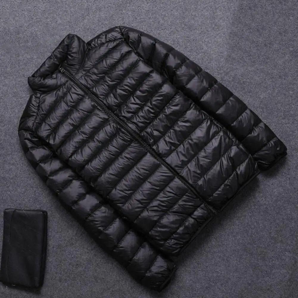 Nieuw merk herfst winter licht donsjack herenmode capuchon korte grote ultradunne mannen gewatteerde jas slanke jas donsjassen