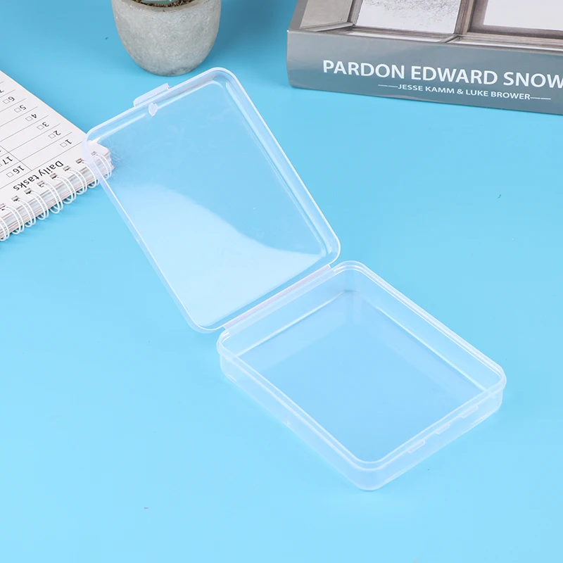 Transparent 3 Inch Photo Card Storage Box Card Case Desk Organizer Classification Box School Stationery