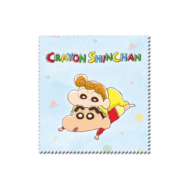 Crayon Shin-chan Cute Glasses Cleaner Microfiber Cleaning Cloth for Glasses Cloth Lens Phone Screen Cleaning Wipes Wholesale