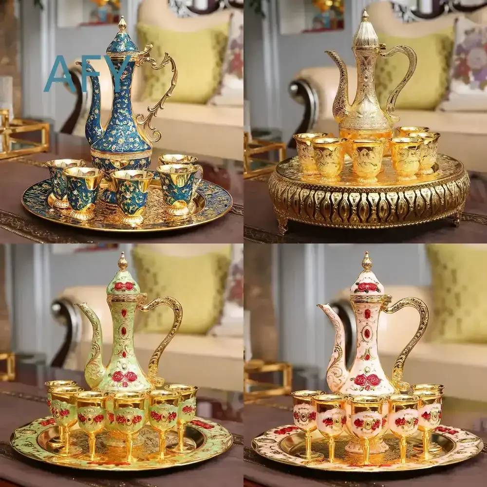 Sabayi for Russian Creative Baijiu Liquor Dispenser for Tulip Wine Cup Set for Living Room Household Bar Accessories for