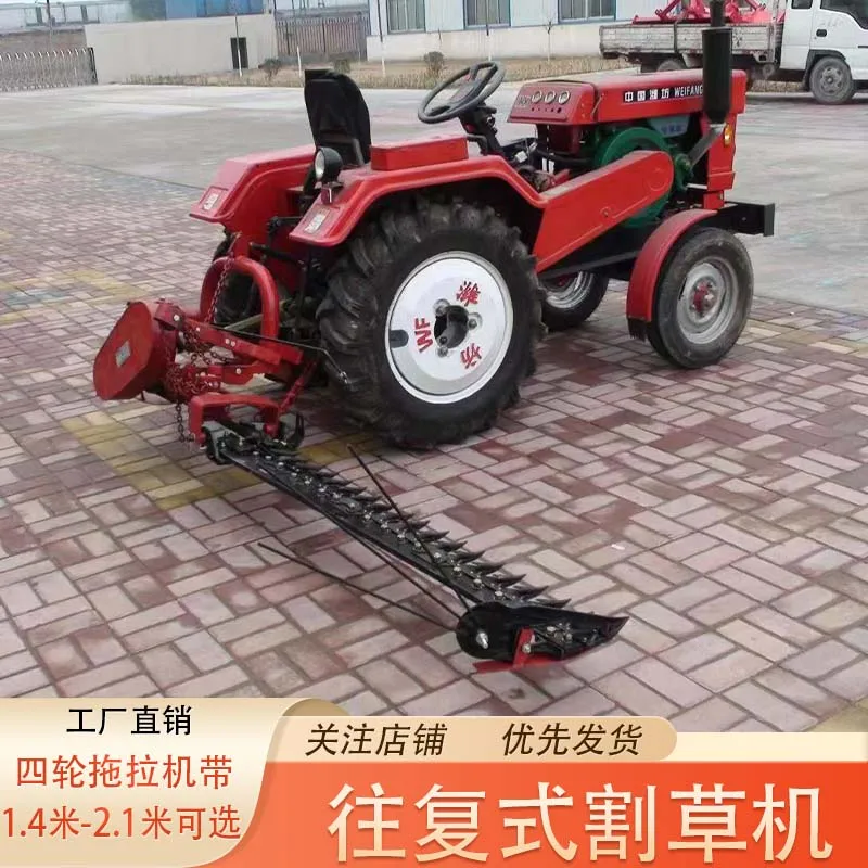 Rasenmäher, hin- und hergehender Rasenmäher, Allradtraktor mit Alfalfa-Wermutmaschine, zum Beschneiden großer Weide aus Grasland