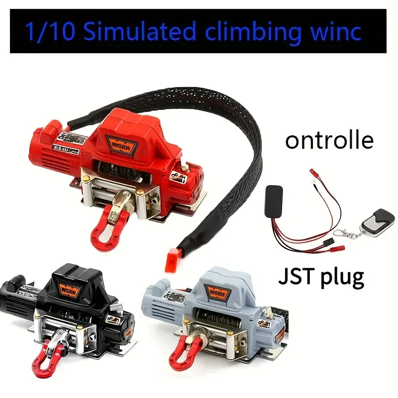 1/10 RC Metal Winch for Axial SCX10/TRX4/90046/Redcat - Remote Control, Heavy Duty, Realistic Crawler Accessory, Durable Decorat