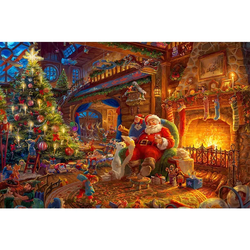 

Paper 1000 Pieces Puzzle 1:1 Poster Decompression Educational Toy Santa Claus Christmas Toys Educational Puzzles for Kids Jigsaw