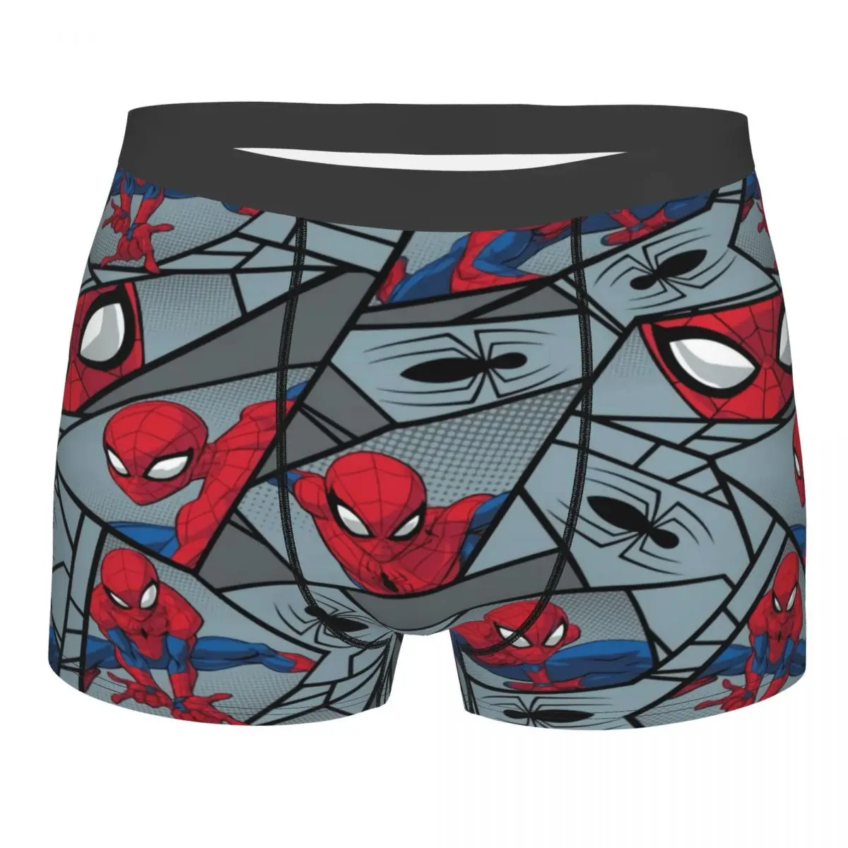 

Мужские трусы-боксеры с принтом Человека-паука, эластичные шорты-трусы с мультяшным супергероем