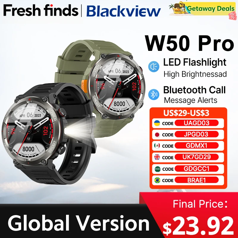 [Мировая премьера] Умные часы Blackview W50 Pro с 1