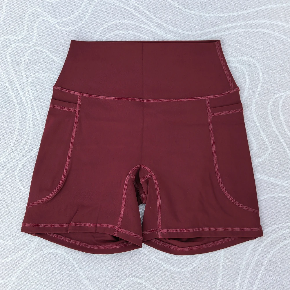 Women High Waist Yoga Shorts Women Gym Push Ups Hip Lift Pants Pocket Breathable Fitness Running Cycling Sports Shorts Women image 3