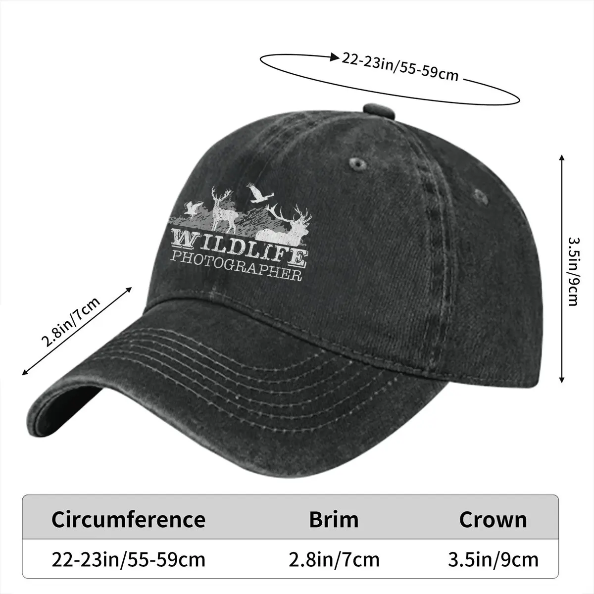 Wildlife Baseball Caps Peaked Cap Photographer Camera Patent Sun Shade Cowboy Hats for Men Trucker Dad Hat