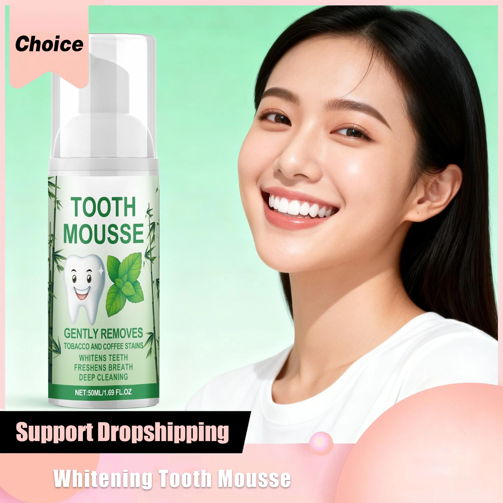 

Whitening Tooth Mousse Toothpaste Oral Hygiene Long - Lasting Fresh Breath Strengthen Enamel Protection Mild Daily Oral Cleaner