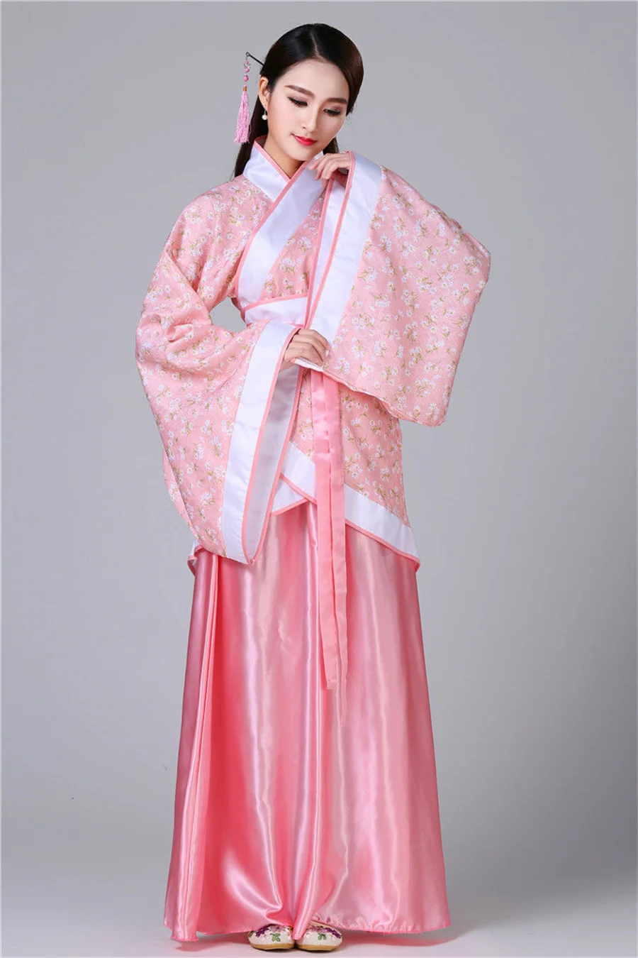 Hanfu Dress Women Chinese Traditional Gradient Purple&Pink Hanfu Female Carnival&Halloween Princess Cosplay Costume Plus Size