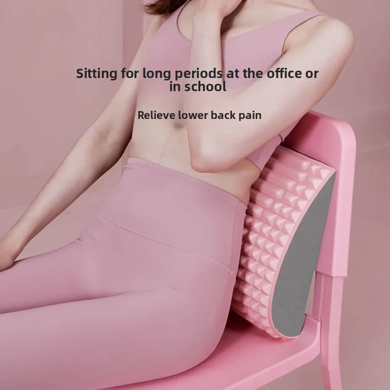 

Back Stretcher Pillow Waist Massage Neck Lumbar Support Massager, Posture Corrector, Sciatica, Herniated Disc Pain Relief Relax