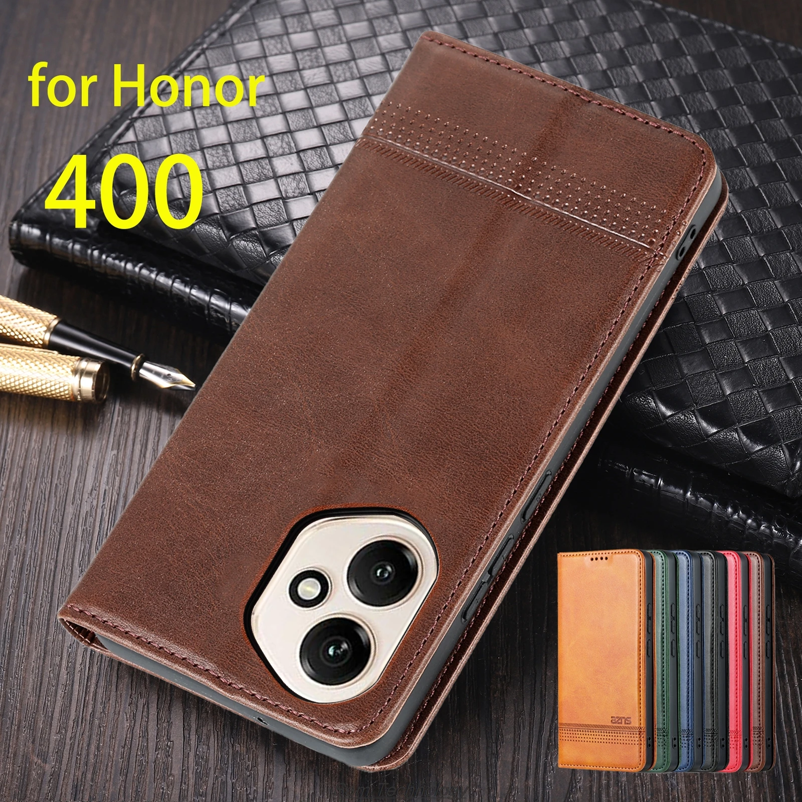 

Magnetic Adsorption Leather Fitted Case for Huawei Honor 400 Global DNY-NX9 6.55" Flip Cover Protective Case Capa Fundas Coque