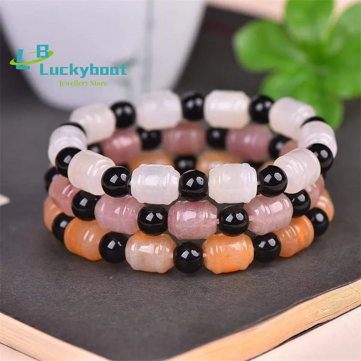 Natural Gold and Jade Clipper Card Bracelet Simple and Generous Personality Exquisite Versatile Men and Women