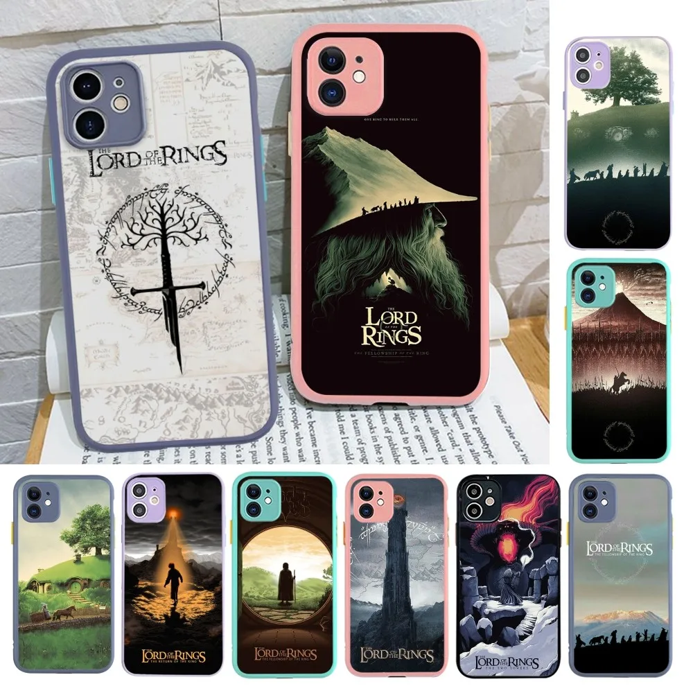 

R-Rings Of Movie T-The L-Lords Phone Case For IPhone 14 X XR XS 7 8 Plus 11 12 13 Pro MAX 13mini Matte Shockproof Case