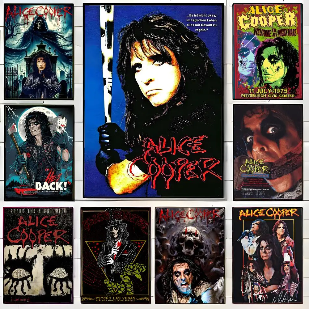 Shock GlamRock Singer A-Alice Cooper Poster Wall Art Print Decorative Mural Home Decor Gift Unframed