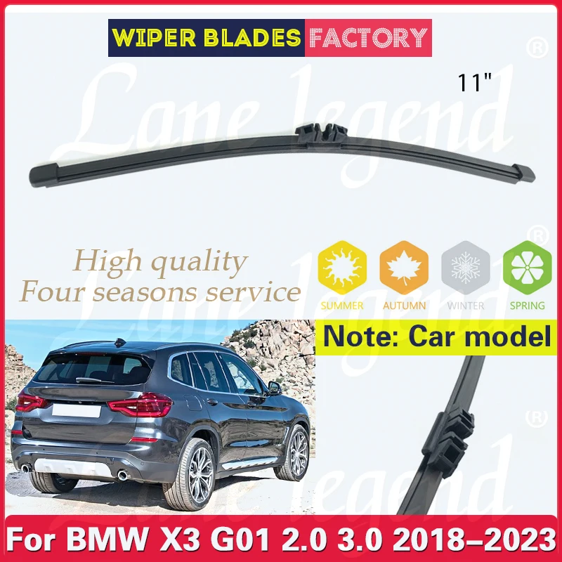 

11" Rear Wiper Blade For BMW X3 G01 2.0 3.0 2018 2019 2020 2021 2022 2023 Windshield Windscreen Rear Window Car Accessories