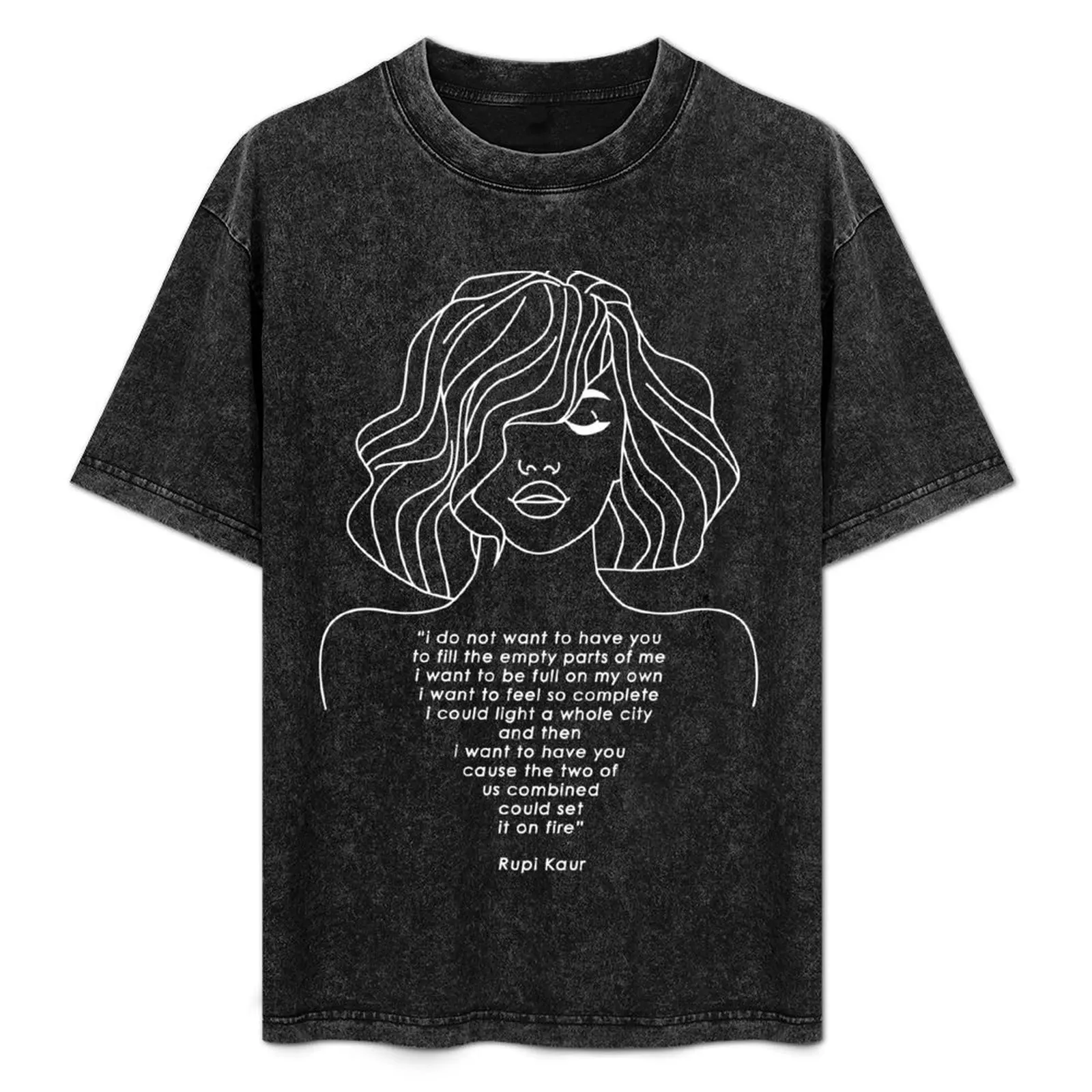 

Rupi Kaur Poetry T-Shirt Vintage Style Printed Top