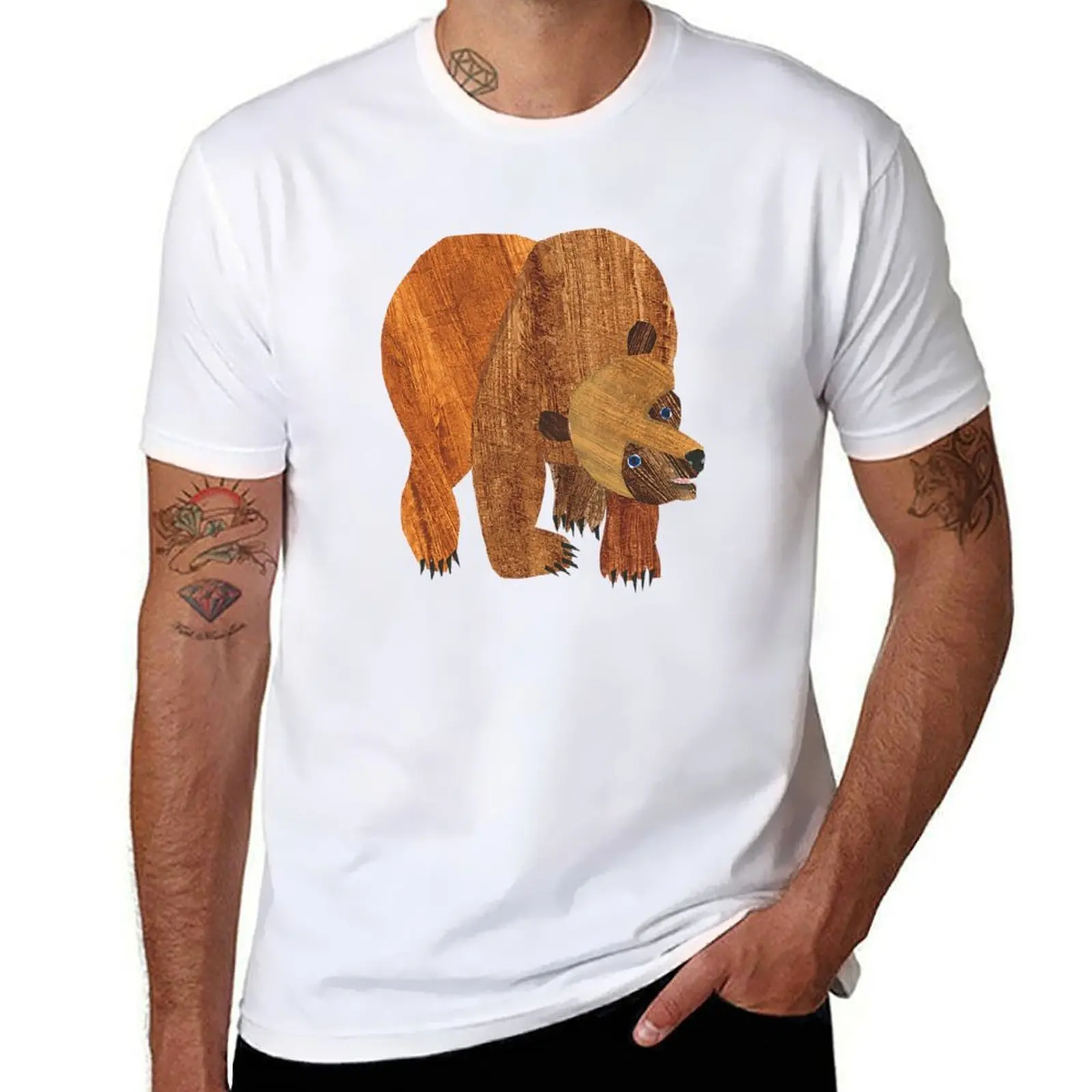 The Big Brown Bear T-Shirt Breathable Mesh Panel T-Shirt