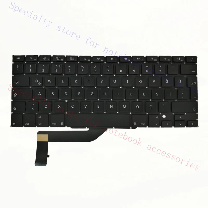 FFF+ Laptop For Macbook Pro Retina 15 A1398 Turkish Turkey Keyboard Backlight Screw