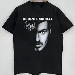 FREESHIP Hot George Michael Signature T Shirt Black S 234XL A67 maniche lunghe o corte