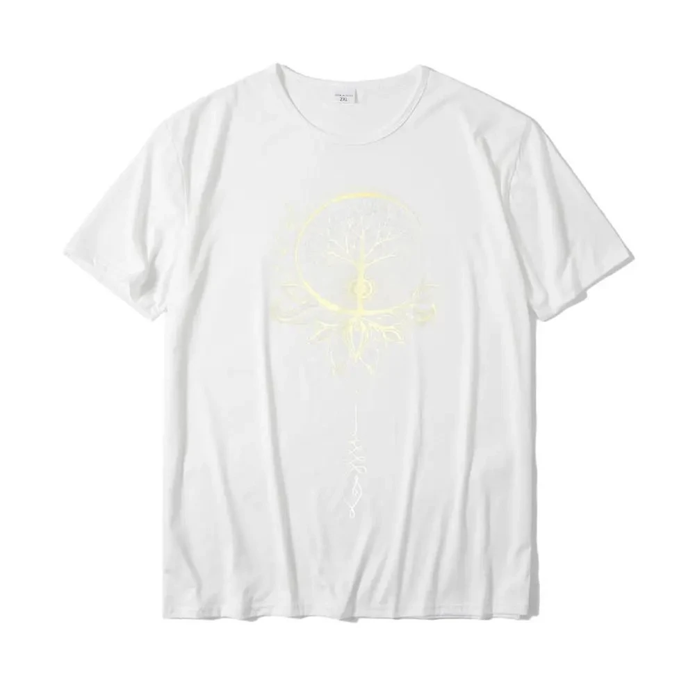 Best Selling Fashion New Mandala Lotus Unalome Tree of Life T-Shirt Cotton Family Tops Shirts Discount Men's T Shirts Printed On - Image 2