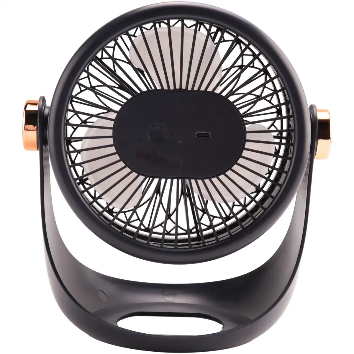 ABKM 2400MAh Table Wall Air Circulation Electric Fan USB Rechargeable Wall Mountable Cooling Ventilator Fan, blue