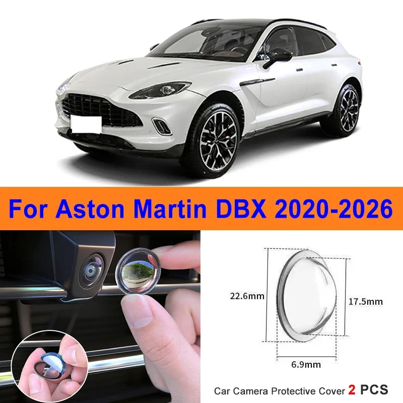 

360 Reverse Image Car Camera Cover Anti-Scratch PC Lens Protector Stickers For Aston Martin DBX 2020-2026 2Pcs