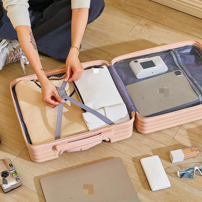18 インチ旅行荷物航空会社かわいいスーツケースパスワードボックスサイレントホイール軽量シャーシマウントユニバーサル