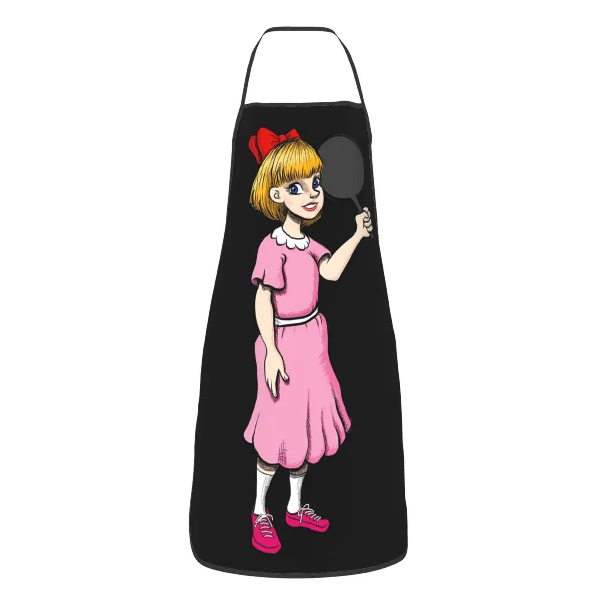 Paula From Earthbound In Comic Book Style Apron Chef Cooking Cuisine Tablier Bib Kitchen Cleaning Pinafore for Women Men