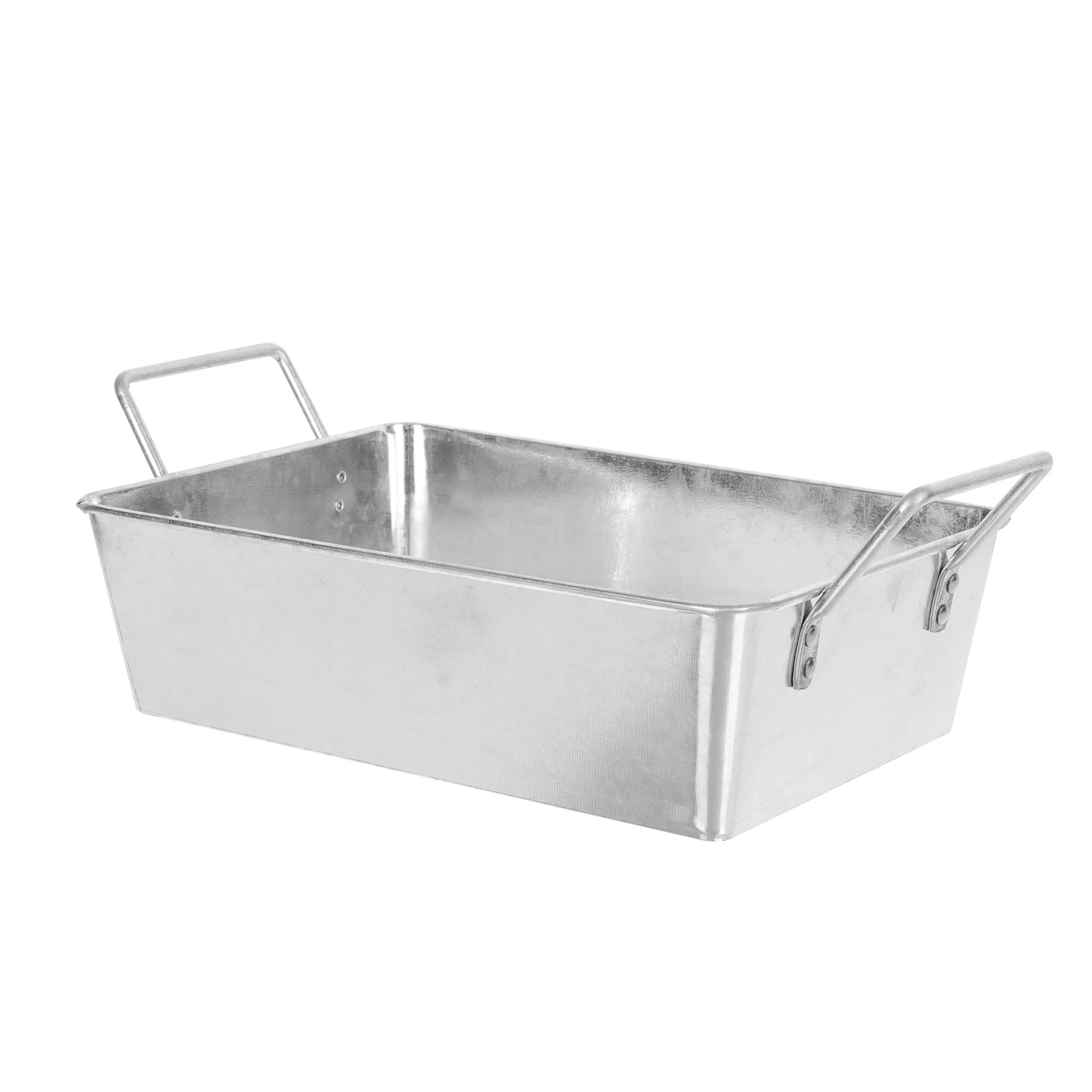 

1pcs Fried Chicken Plate With Ear Galvanized Iron Snacks Plate For Party Wedding Restaurant Dessert Food Storage Metal Tray