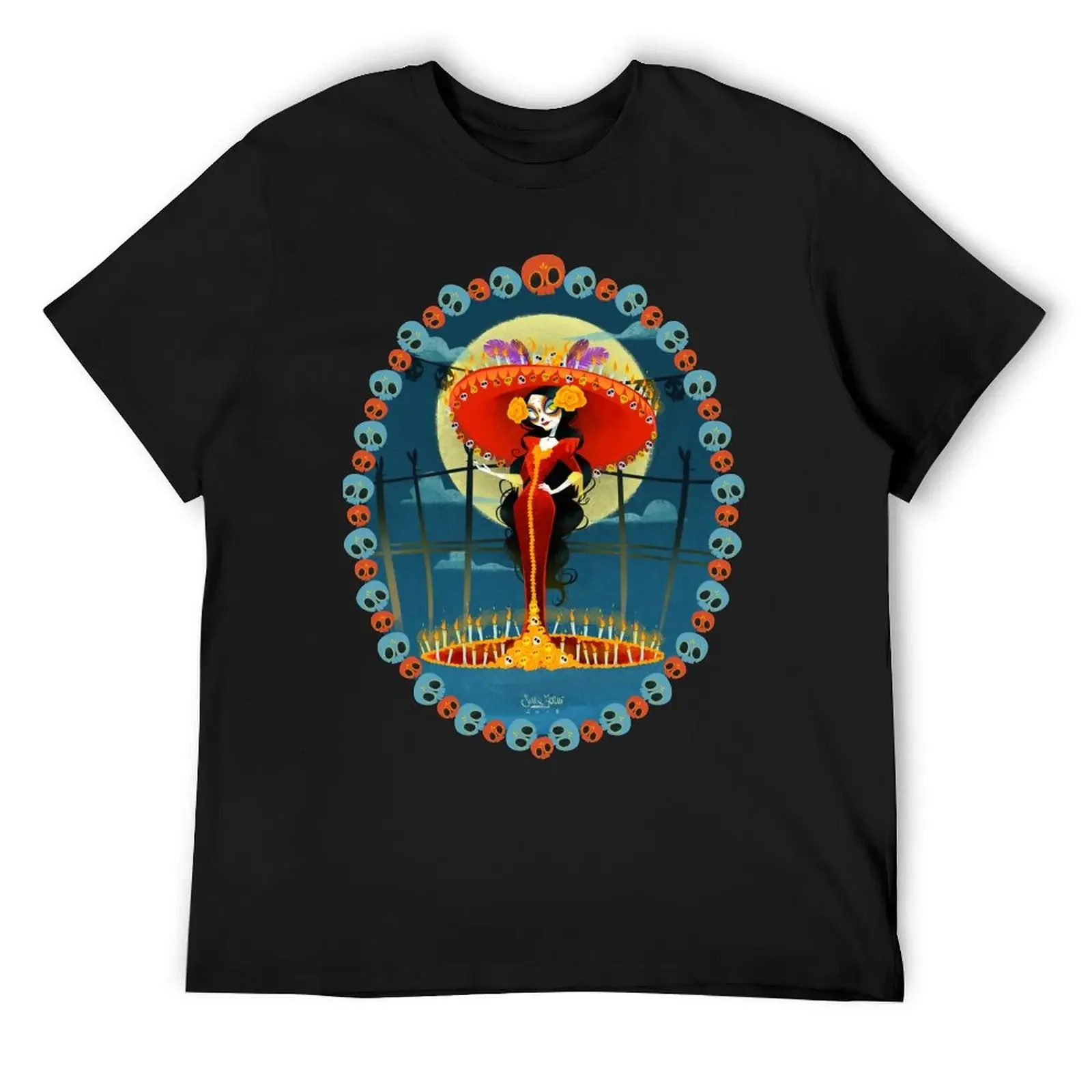 

La Muerte T-Shirt gifts for boyfriend animal prinfor boys boys whites Luxury man funny t shirts for men