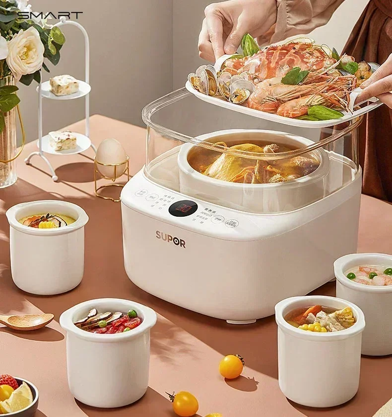Electric Stew Pot and Steamer. For Home and Restaurant. Fully Automatic Soup Pot. New. Stylish & Convenient.