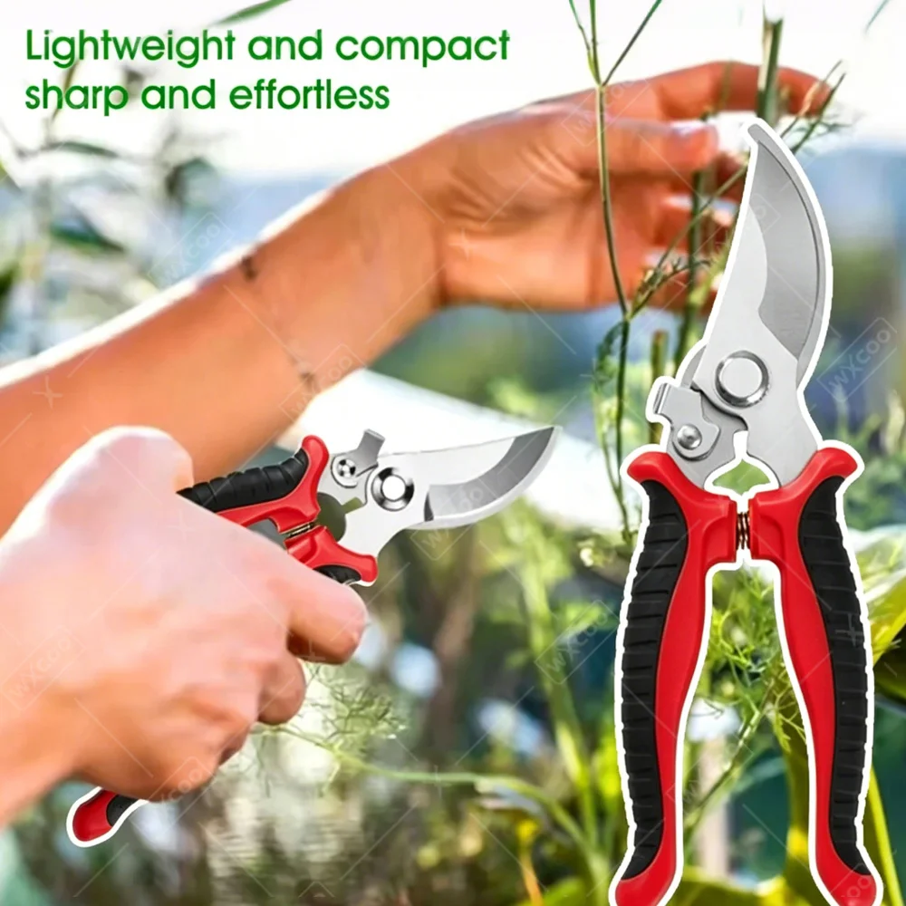 Heavy-duty Sharp Stainless Steel Blades Garden Pruning Shears Labor-saving Perfect for Trimming Fruit Trees Branches Flowers